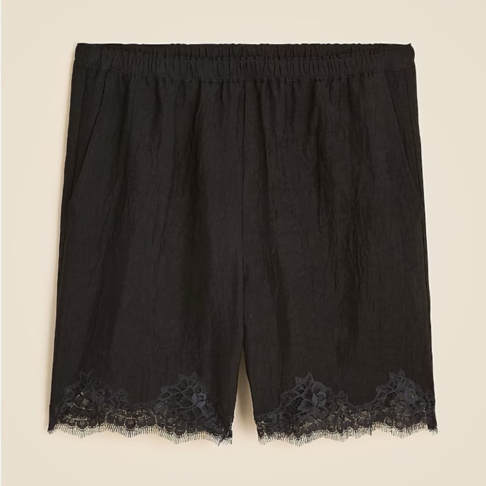 J. Crew Black Lace Trim Women Shorts